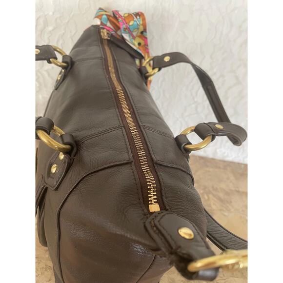 Coach campbell Dark brown leather convertible satchel shoulder bag F24690 - Picture 9 of 12